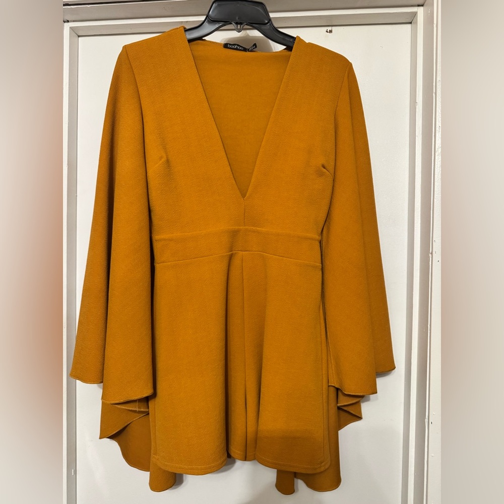 Boohoo Mustard Yellow Jumpsuit